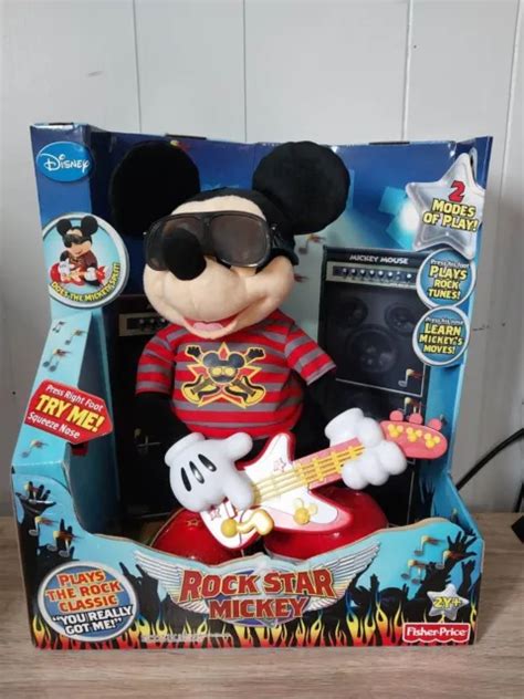Rock Star Mickey Mouse Animated Singing Plush Toy Fisher Price Disney