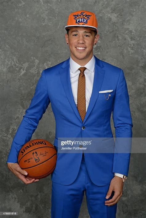 Devin Booker Poses For A Portrait After Being Drafted Number Thirteen