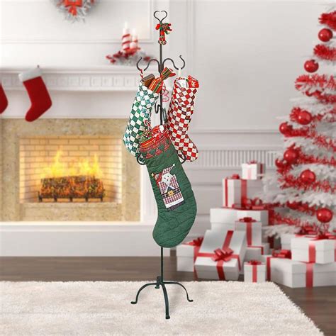 Christmas Antique Style Cast Iron Festive Christmas Stocking Holder