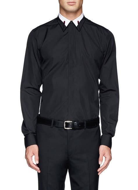 Givenchy Metal Collar Bone Shirt In Black For Men Lyst