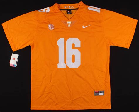 Peyton Manning Signed Tennessee Volunteers Nike Jersey Psa Coa