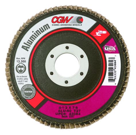 Cgw Abrasives Flap Disc Alum T27 60 Grit 42pd0843094 Grainger