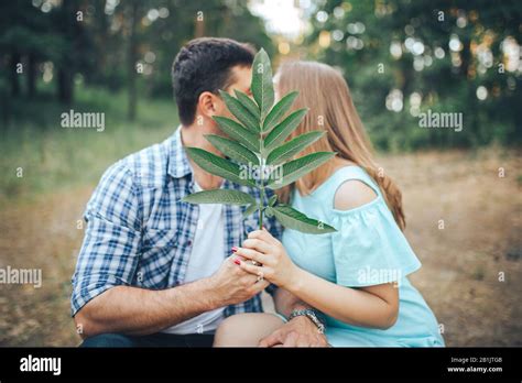 Portrait Girl Hiding Behind Leaf Hi Res Stock Photography And Images