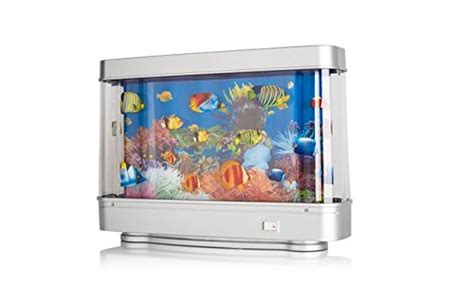 Toy Fake Fish Tank Aquarium With Revolving Aquatic Scene And M