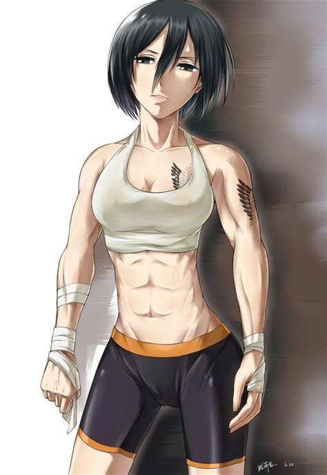 Pin On Anime Athletic Muscle Woman