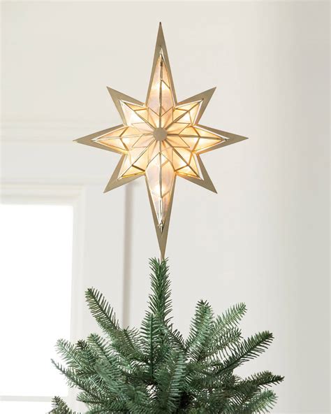 Capiz Bethlehem Star Christmas Tree Topper Balsam Hill