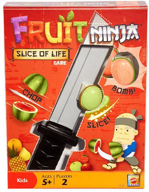 Mattel Fruit Ninja Slice Of Life Game Board Game Fruit Ninja Slice Of