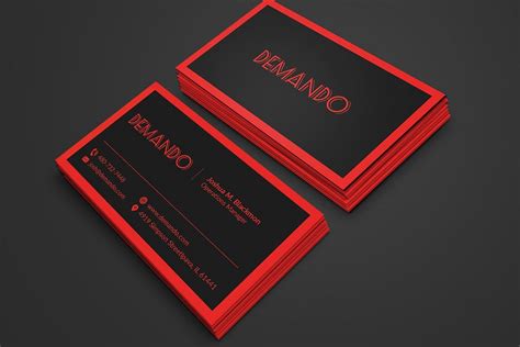From house shaped to fancy shaped, businesses can have fun designing their business cards on magnets usa. Black and Red Business Card by Fancy Fo | Design Bundles