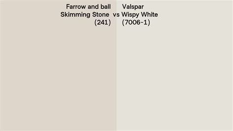 Farrow And Ball Skimming Stone 241 Vs Valspar Wispy White 7006 1