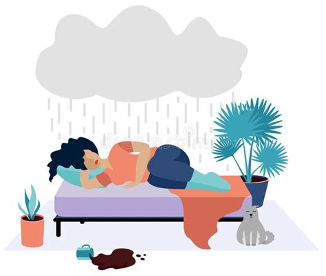 Sleep Deprivation Background Concept Stock Illustration Illustration
