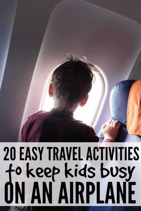 20 Easy Travel Activities To Keep Kids Happy On An Airplane Travel