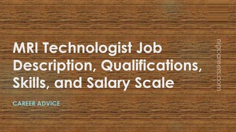 Mri Technologist Job Description Skills And Salary