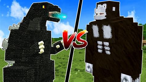 Godzilla Vs King Kong In Minecraft Youtube