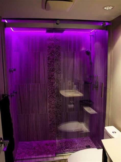 Make your bathroom a space that is memorable and full of large personality and design. #luxuryapartmentbathroom | Purple bathroom decor, Purple ...