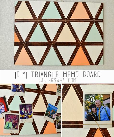 Diy Triangle Memo Board Sisters What Craft Tutorials Sewing