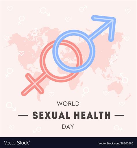 World Sexual Health Day Greeting Card Gender Vector Image