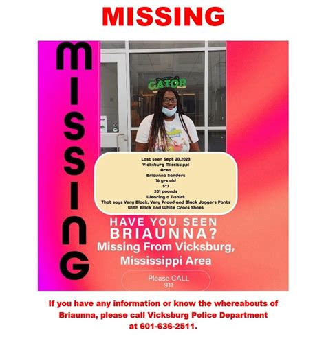 Vicksburg Police Department Needs Help Locating Missing Teen Vicksburg Daily News