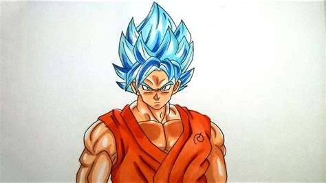 Drawing Goku Super Saiyan God Ssjg Dragon Ball Z Fukkatsu No F Youtube