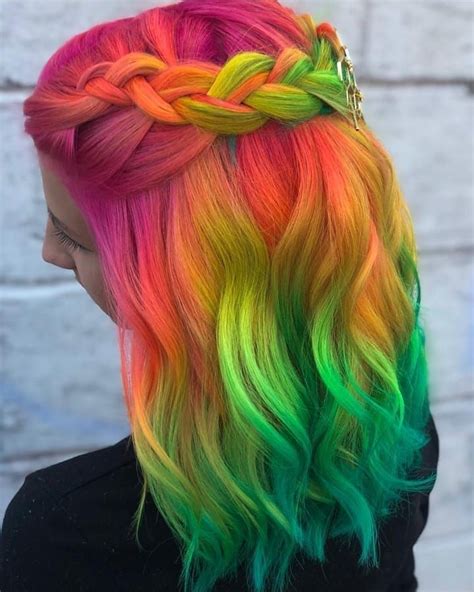 pin by savy day on hair in 2020 rainbow hair color hair styles vivid hair color