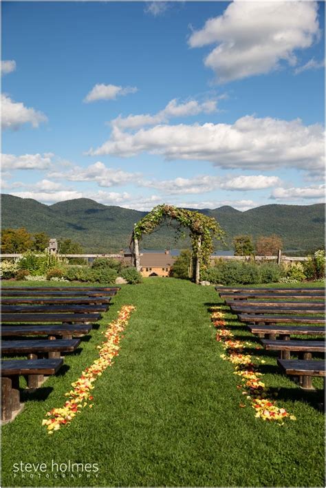 Petals Down The Aisle Of Wedding Ceremony Mountain Top Inn And Resort
