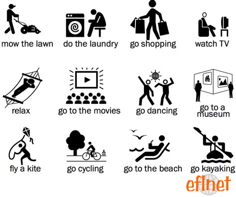 Things To Do On The Weekend Worksheets Eflnet