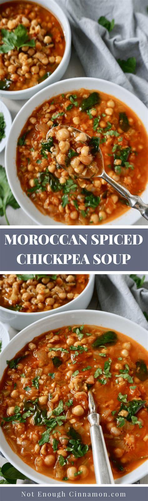Learn how to make moroccan turkey and chickpea soup & see the smartpoints value of this great recipe. Moroccan Chickpea Soup (Vegan, Gluten-free) | Not Enough Cinnamon | Recipe in 2020 | Chickpea ...