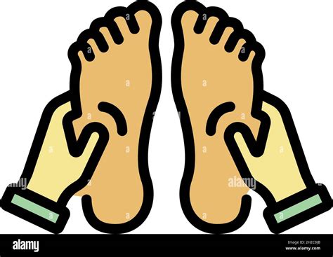 Foot Massage Icon Outline Foot Massage Vector Icon Color Flat Isolated Stock Vector Image And Art