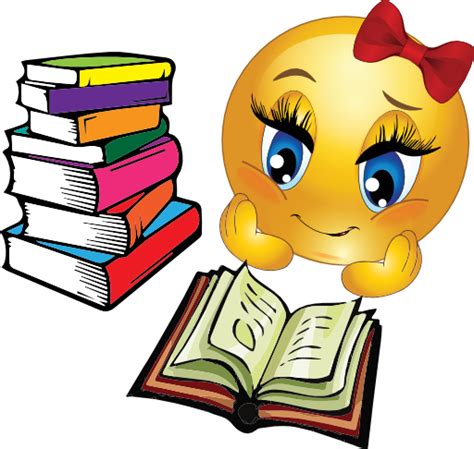 Study Girl Smiley Emoticon Clipart I2clipart Royalty Free Public
