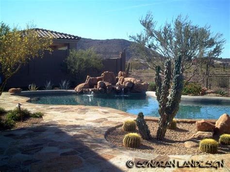 Desert Pool Landscaping Backyard Arizona Inground Pool Landscaping
