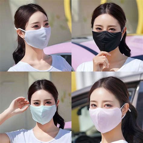 4 Pack Of Cloth Face Mask Gray Black Blue And Pink Vivian And Vincent