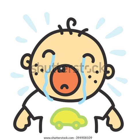 Cartoon Crying Baby Isolated Vector Illustration Stock Vector Royalty