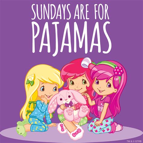 Sundays Are For Pajamas Strawberry Shortcake Cartoon Shopkins