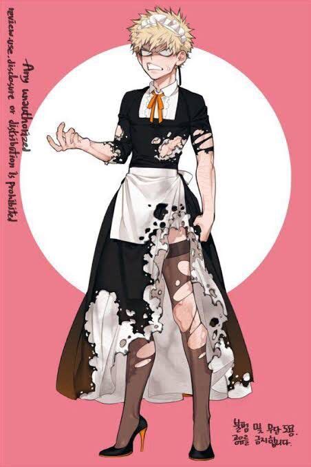 katsuki bakugo boku no hero academia maid outfit anime hero cute anime guys
