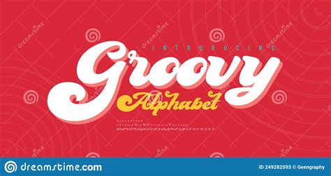 S Retro Groovy Alfabet Letters Font And Number Typografie