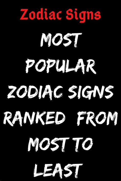 Most Popular Zodiac Signs Ranked From Most To Least Shinefeeds