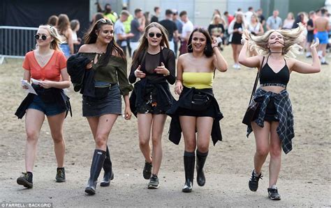 parklife festival continues and revellers arrive in revealing outfits daily mail online