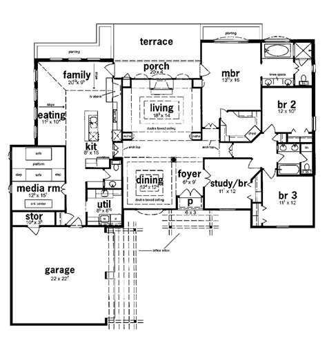 5 Bedroom Ranch House Floor Plans Floorplansclick