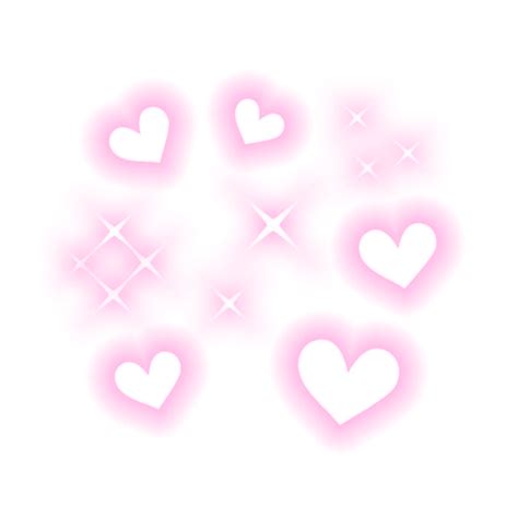 hearts png white aesthetic png image
