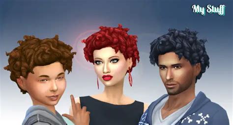 Sims 4 Hairs Mystufforigin Tight Curls Hair Converted
