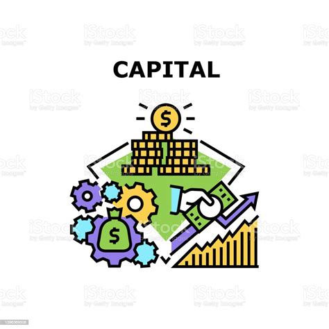 Capital Money Vector Concept Color Illustration Stock Illustration