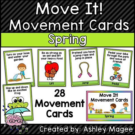Move It Movement Cards Spring Theme Brain Breaks Made By Teachers