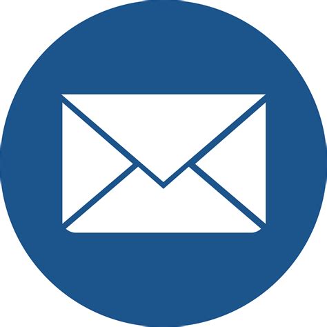 Email Message Icon Design In Blue Circle 14440980 Png