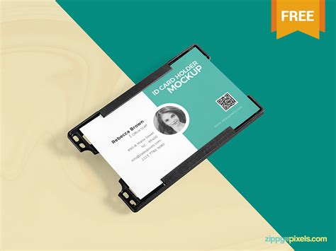 Apparel, bags, totes & coolers, drinkware Free ID Card Holder Mockup PSD | free psd | UI Download