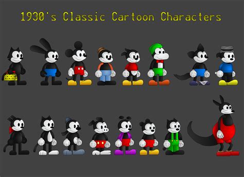 1930 s classic cartoon characters by crowsar on deviantart