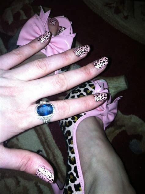 Goddessmitsukai On Twitter Pink Leopard Print Heels With Matching Nails Faxl9dza