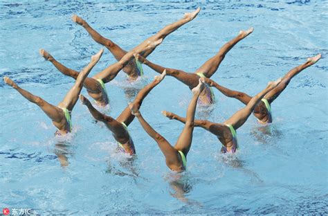 China Team 2nd In Synchronized Swimming Technical Routine 10