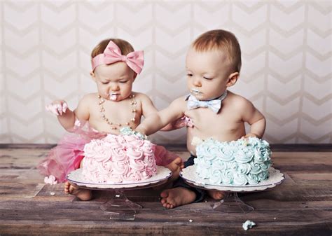 Zwillinge Erster Geburtstag Twins First Birthday Twins Cake Twin