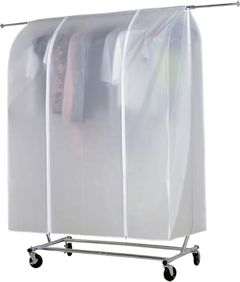 Hlc 6ft Single Transparent Clothes Rail Cover Garment Rail Cover With