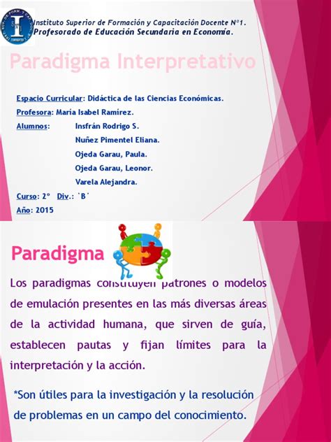 Paradigma Interpretativo Didactica1 Paradigma Conocimiento