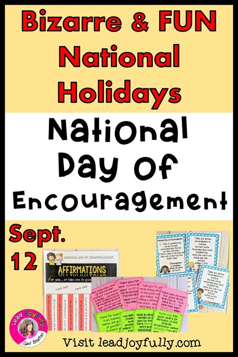 National Day Of Encouragement September 12th Lead Joyfully Boost